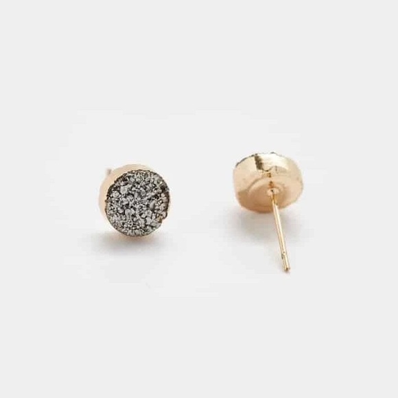 Brand New Druzy Stud Earrings by Admiral Row - Picture 3 of 4
